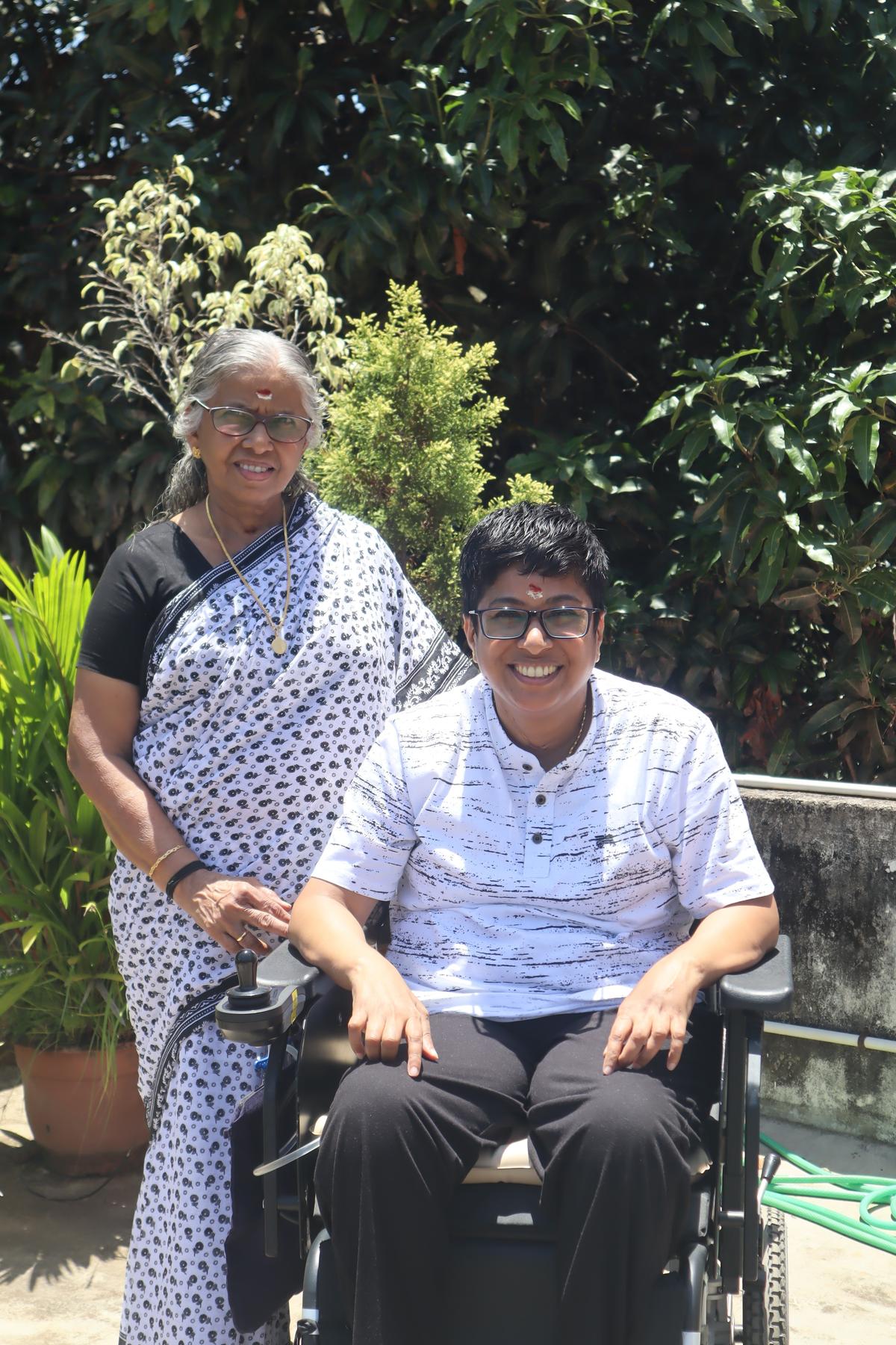 Ashla Rani (right) with her mother Janaki Krishnan